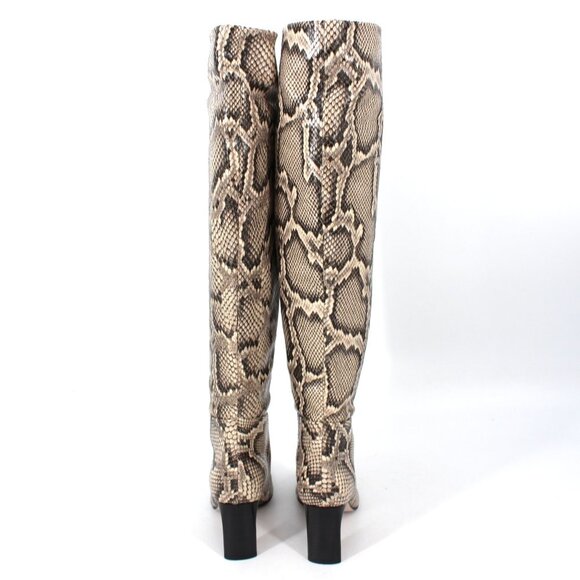 Tamara Mellon Legacy Snakeskin Python Embossed Over The Knee Heeled Boots 36 NEW - Picture 4 of 8